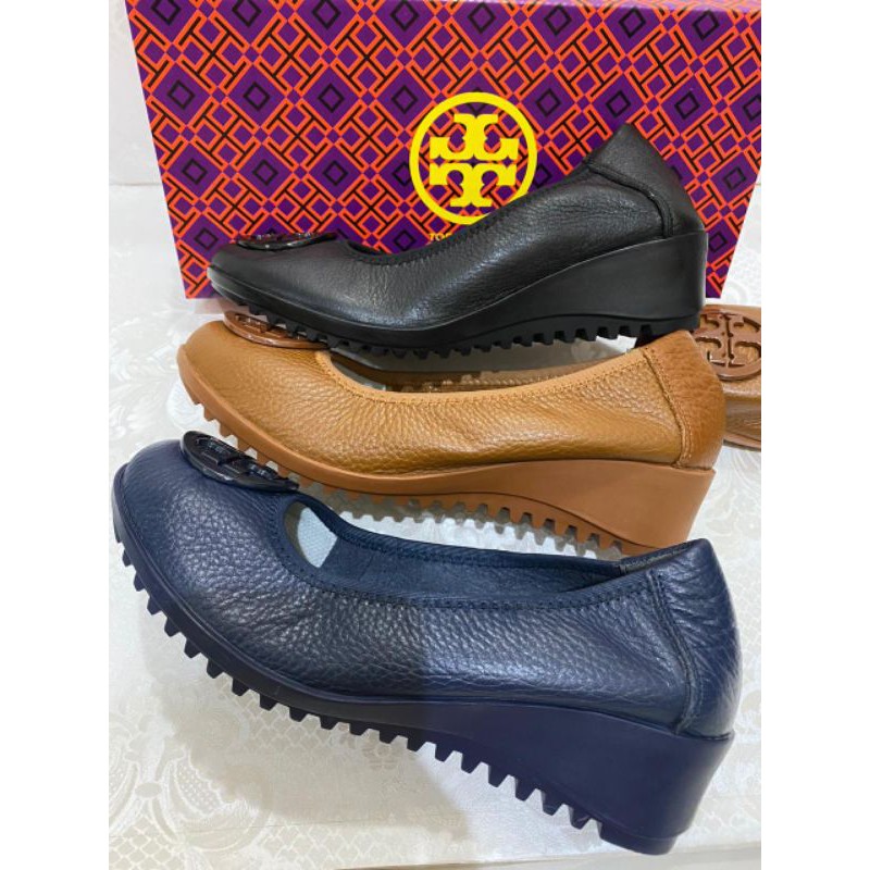 Tory wedges 318 / 5 cm kulit / sepatu wanita tory wedges