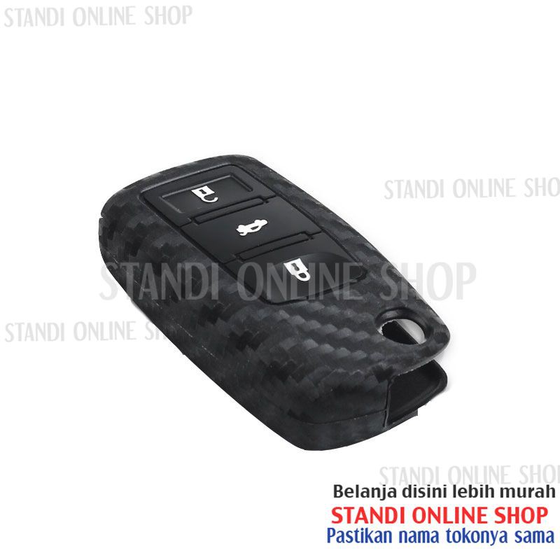 Kondom Kunci Silikon Carbon Remote Volkwagen VW Scirocco Beetle Touran