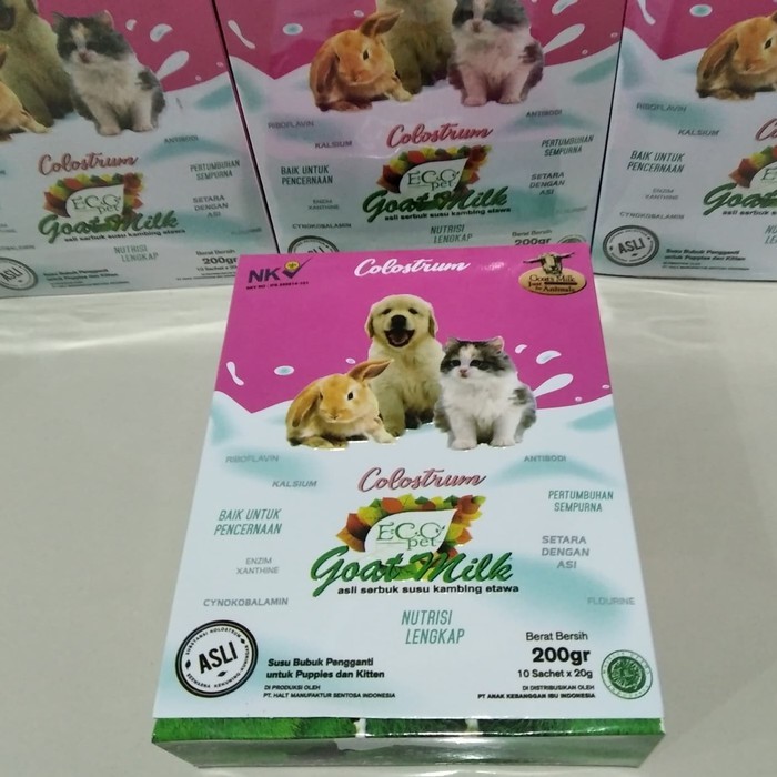 Susu ECO Pet Goat Milk Colostrum 20gr Susu Kambing Untuk Anak Kucing Anjing