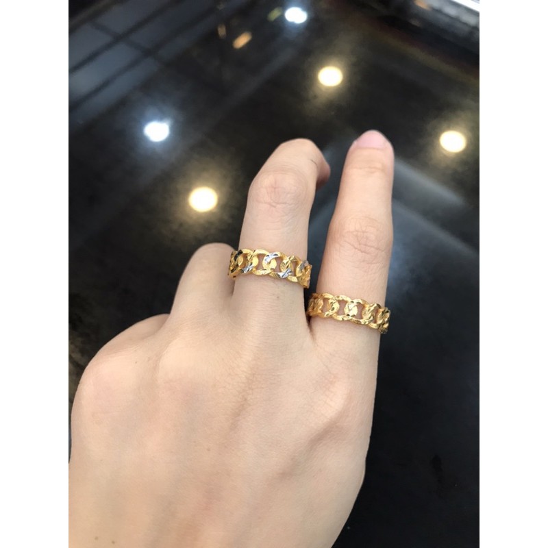 cincin holo rantai emas asli kadar 375
