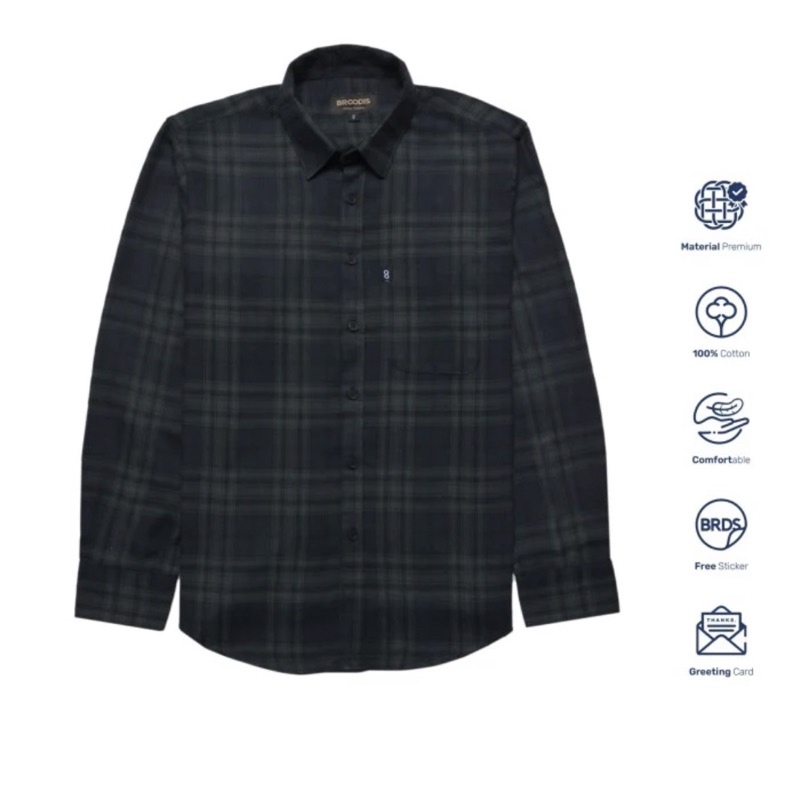 Broodis - kemeja flanel dark jose