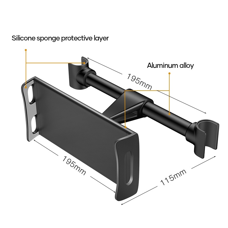 Licheers TBA-CHZ2 Headrest Mount Phone Holder Car Back Seat Mount