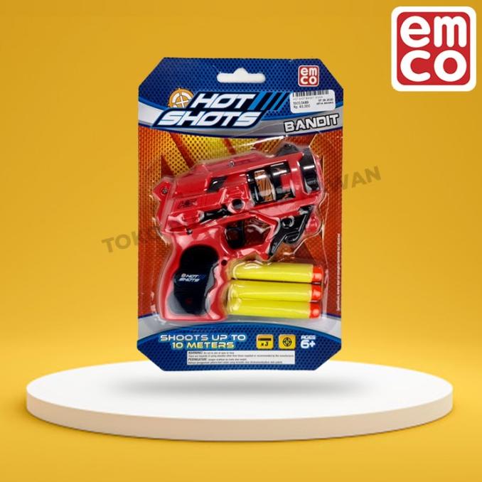 Pistol Mainan Mirip NERF GUN Emco Hot Shots Bandit Pocket Gun TERLARIS TERPERCAYA ORIGINAL