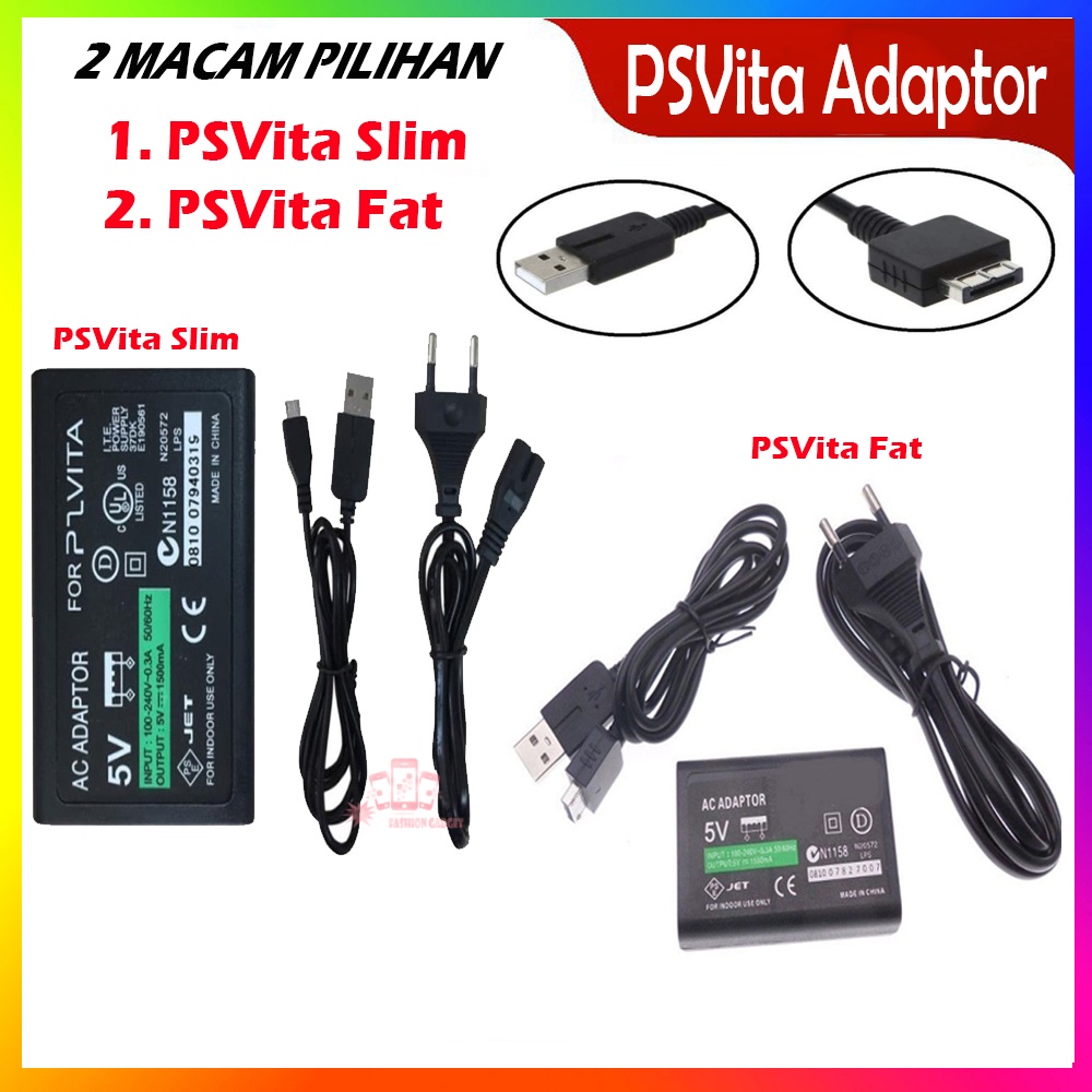 Ps Vita PSVita Slim 2000 Charger Adapter Adapter PSVita Adaptor Adapter Charger PS Vita Fat Sony 1000