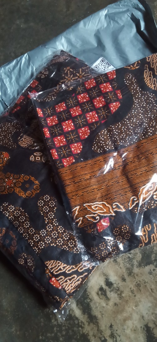 Batik Couple Gamis Batik Maura Sania Ruffle Ori Ndoro Jowi Dnt Size M L Xl All Size