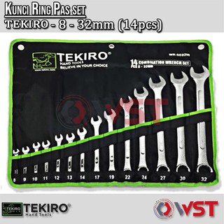 Tekiro Kunci Ring Pas Set 8-32 mm (14 Pcs) #0