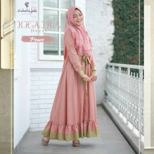 (Size M) Khaira Dress Sukahijab Dress Suka Hijab Dress Khaira Gamis Khaira Gamis Polos Gamis Katun
