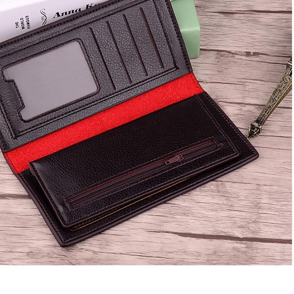 ➧ DP077 WOERFU - DOMPET PANJANG KULIT PRIA LIPAT TIPIS IMPORT MURAH GROSIR LONG WALLET COWOK ⅎ