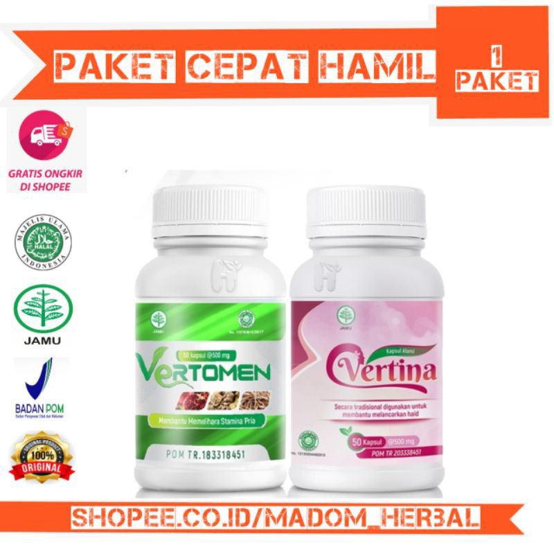 Paket Promil Suami Istri Vertomen Vertina Penyubur Kandungan Pengental