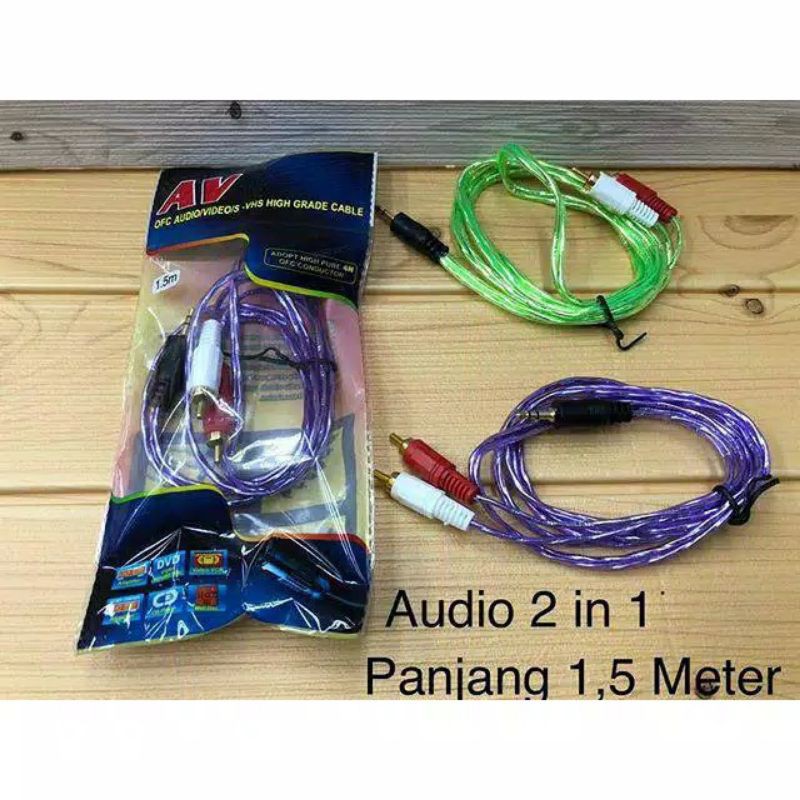 KABEL AUDIO 2IN1 PANJANG (1.5 METER)