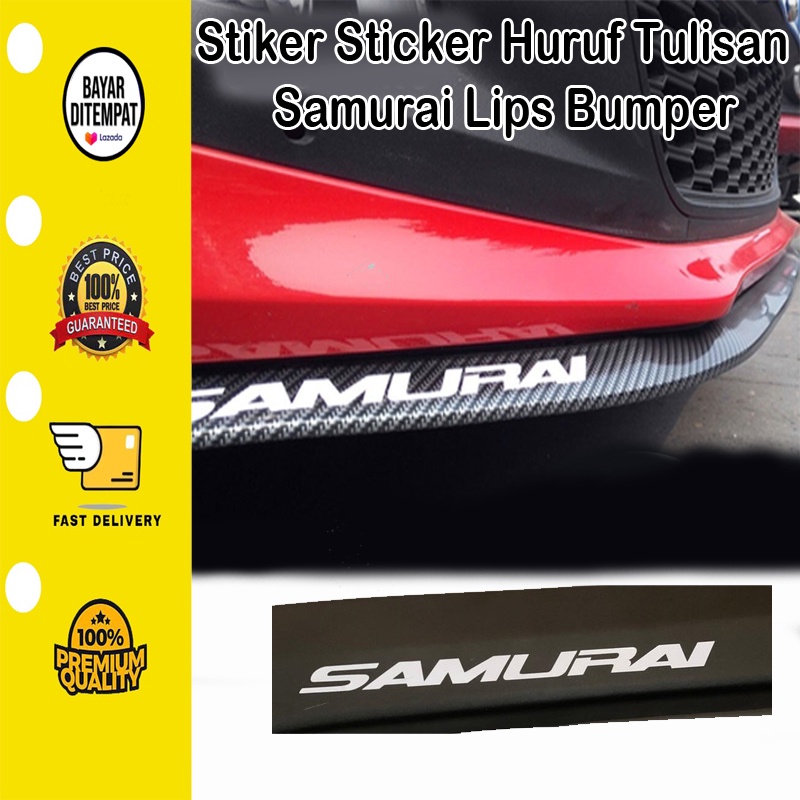 [BISA COD] Stiker Sticker Huruf Tulisan Samurai Lips Bumper