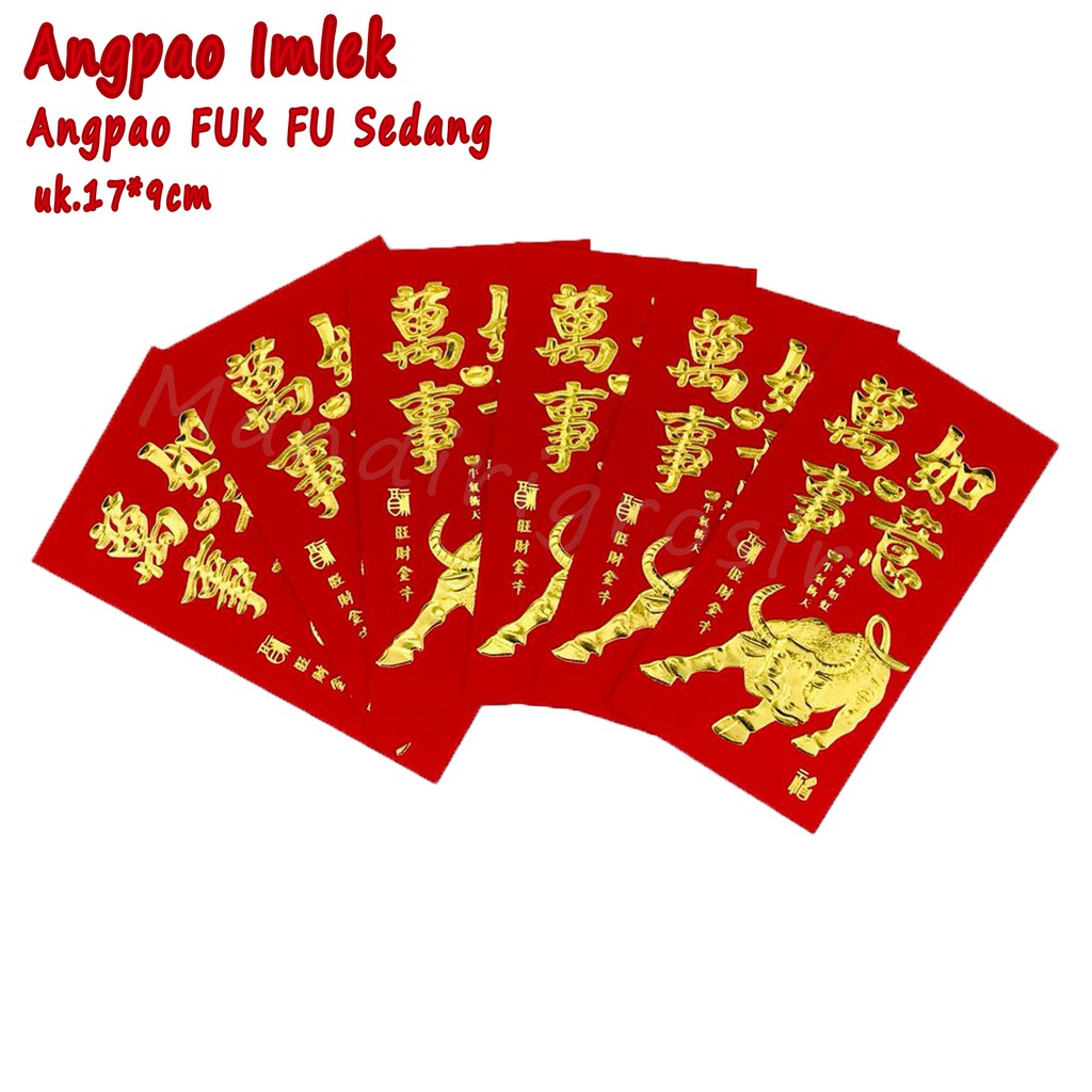 Angpao * Imlek * Fuk FU * 6pcs * 17*9cm