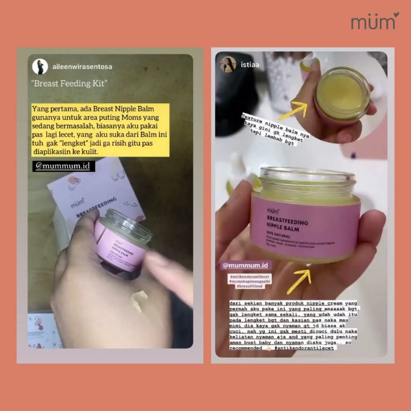 Mummum Breastfeeding Nipple Balm (Cream/ Krim) - Salep Puting Lecet Ibu Menyusui