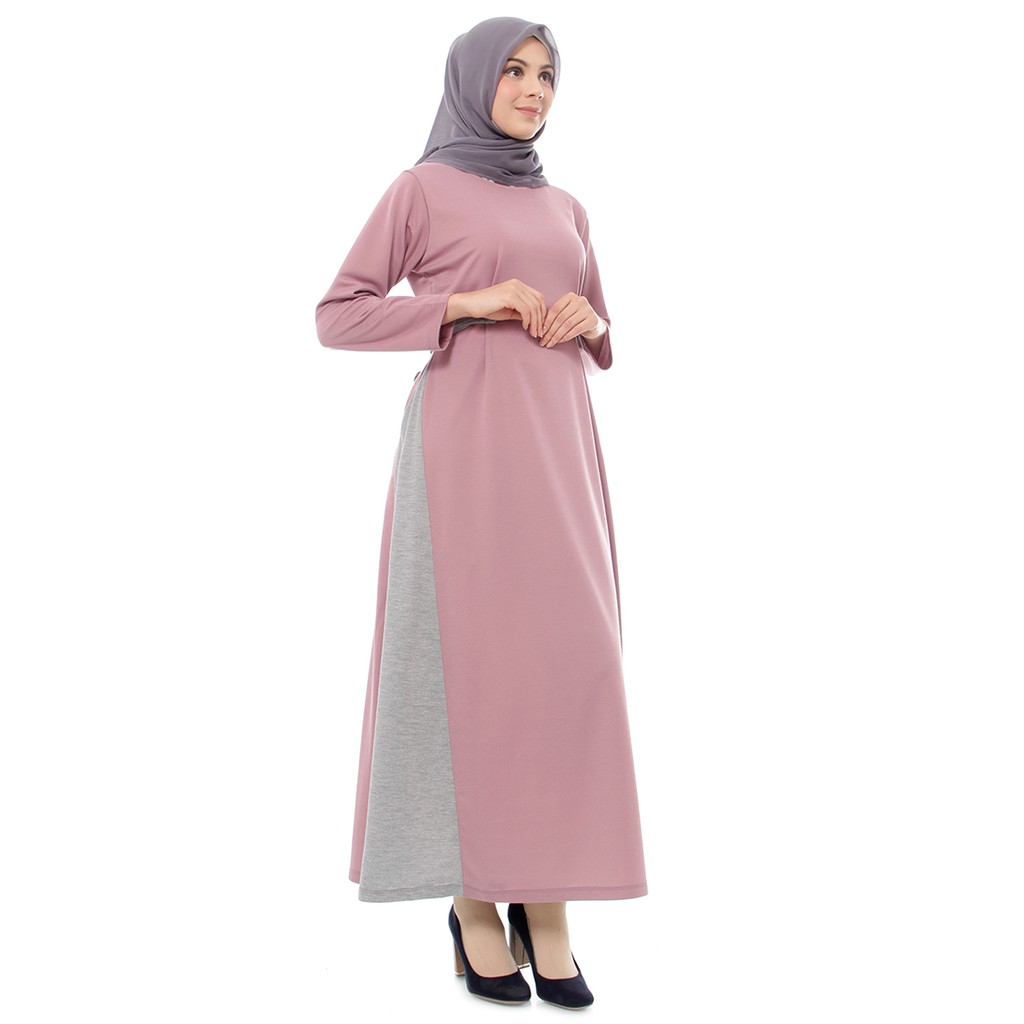 Mybamus Alessa Side Rope Dress Taro M14847 R13S6 - Gamis Muslim-4