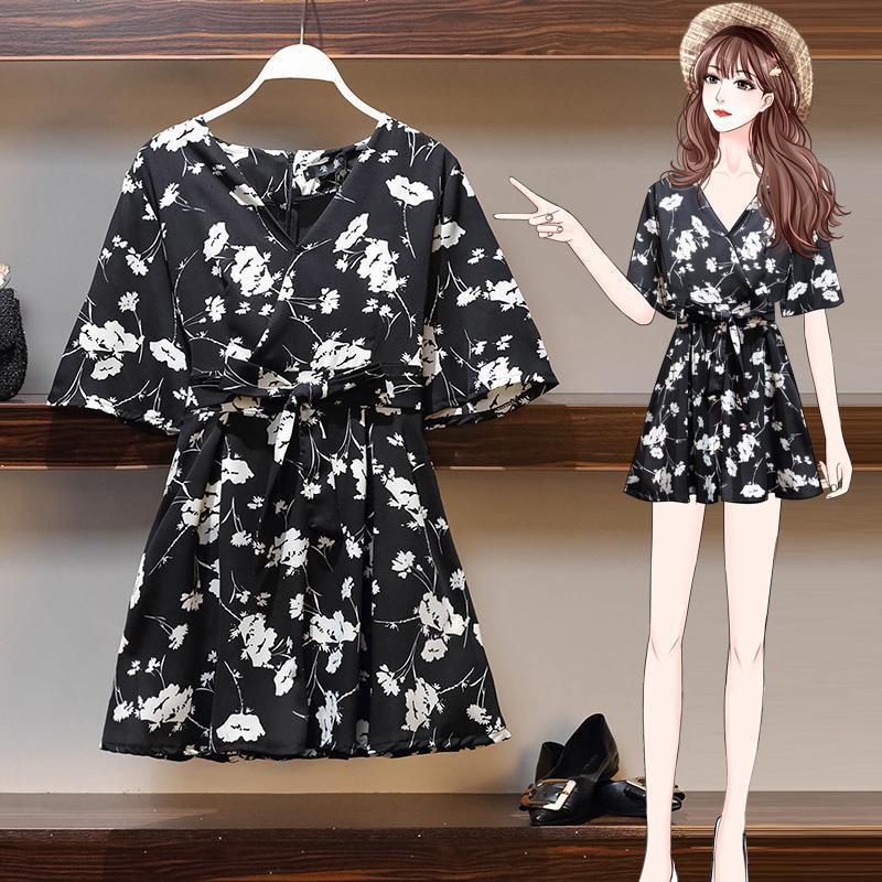 #Sisjuly# Setelan daisy baru wanita gaun sifon longgar dan tipis setelan dua potong gaya Barat