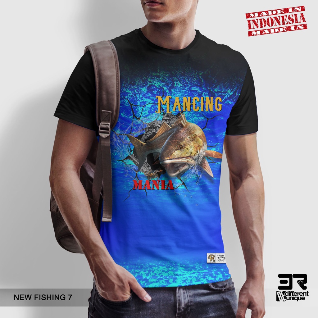 [ COD ] KAOS PRINTING GAMBAR MANCING FISHING NEW 7 - BAJU HOBI MANCING MANIA STRIKE DISTRO ORIGINAL 