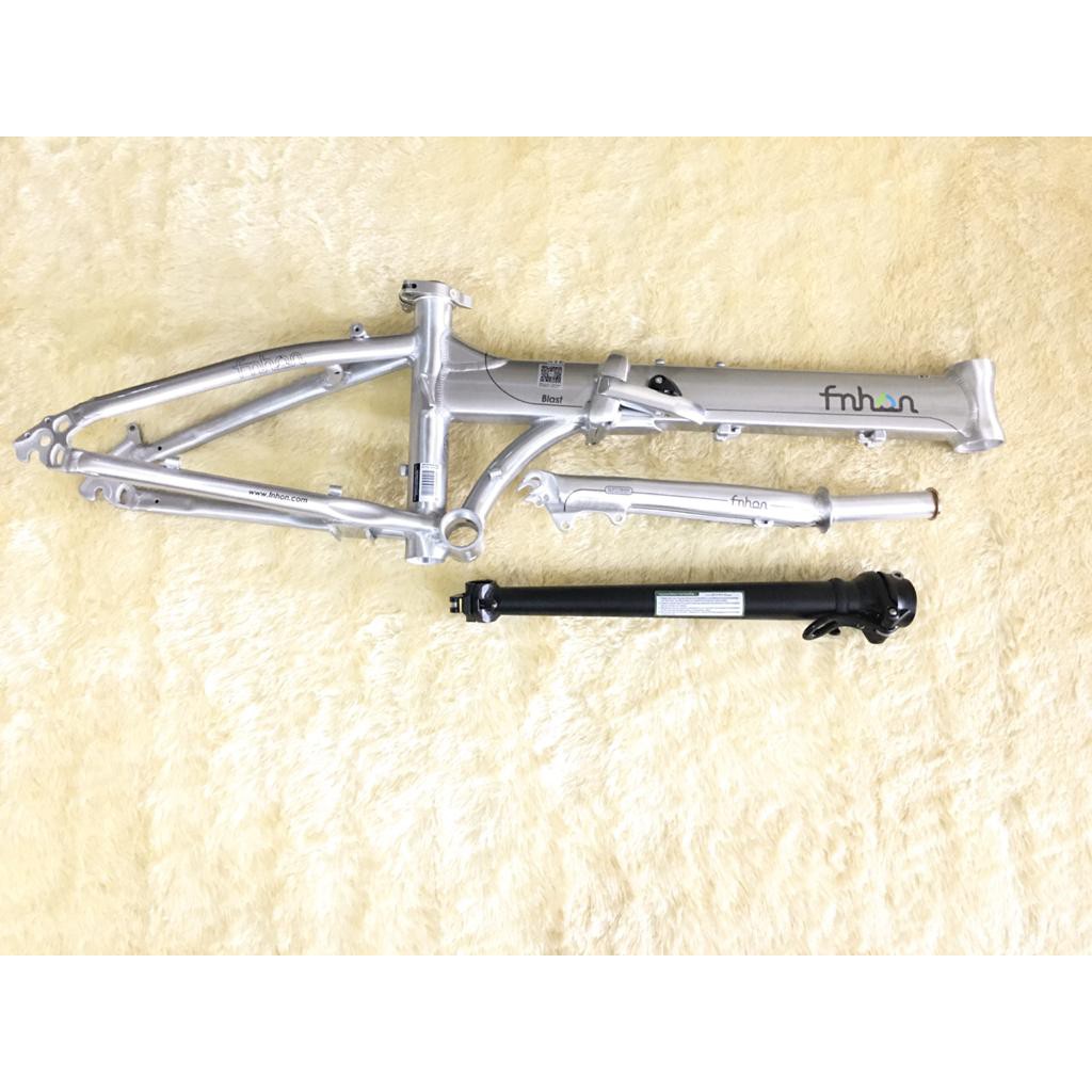 Frame Fork dan HP Fnhon Blast Silver Electric Chrome Very Rare Titanium Handlepost Discbrake Db Disc