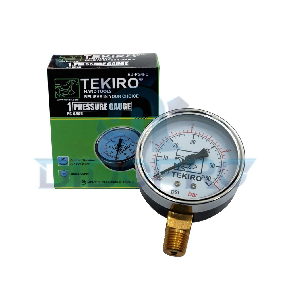 Preassure Gauge (Ukur Tekanan 2.5&quot;) 4 BAR 10 BAR TEKIRO