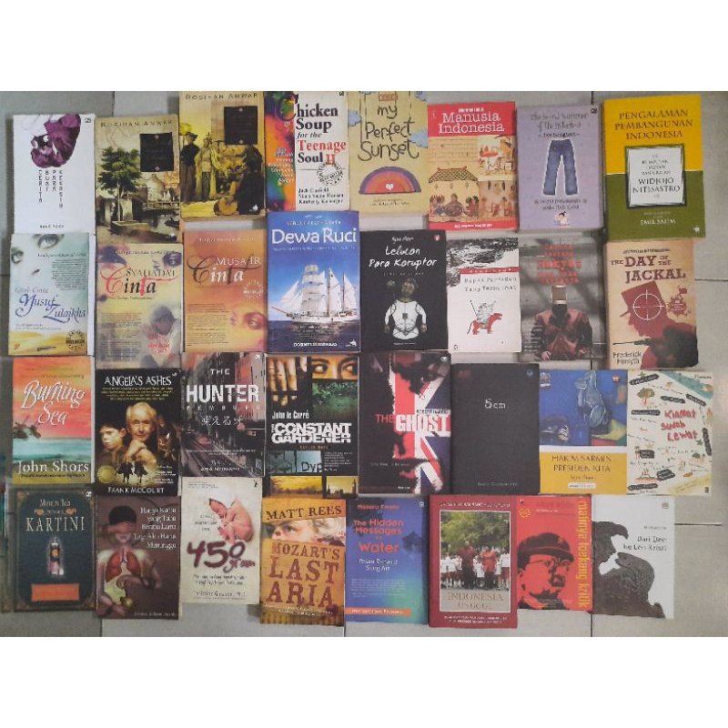 [Preloved] Buku - 5 CM Lelaki Harimau Melbourne Wedding Marathon Sejarah Indonesia Dewa Ruci Agus No