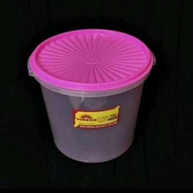Toples Plastik 5 Liter / Toples makanan / Toples Roti / Toples Bulat Serbaguna