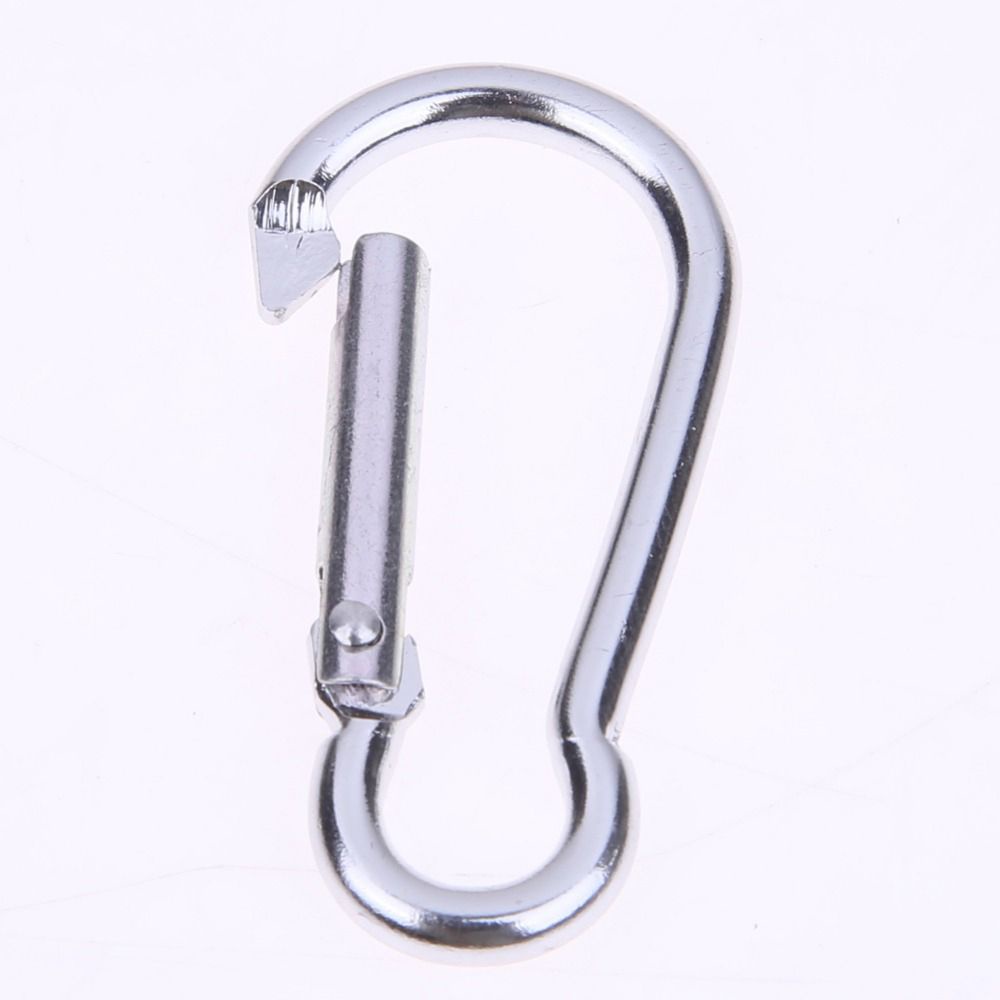 TOP Outdoor Hook Buckle Lightweight Hanger Keychain Carabiner Silver Portable Aluminum Camping Travel Kit
