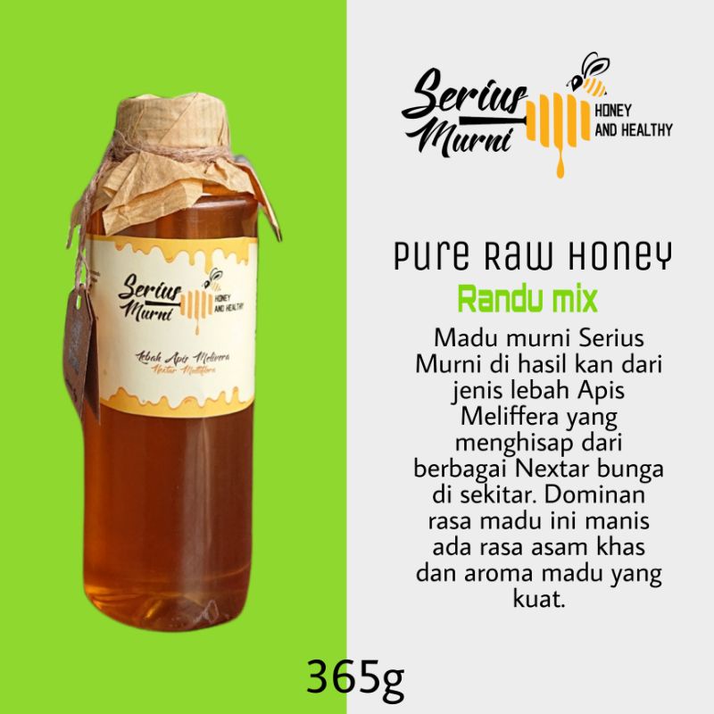 

Madu Murni Asli Serius Murni Original Apis Meliffera Nektar Multiflora Pure Honey Raw Honey 100% Murni (365g)