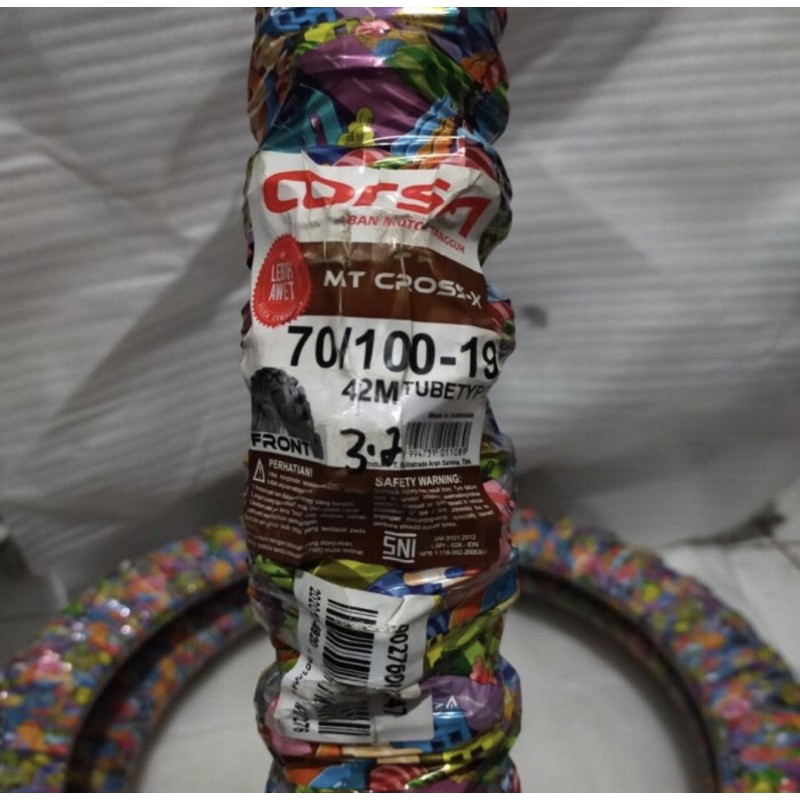 BAN LUAR CORSA MT CROSS TRAIL 70/100-19 RING 19 TUBETYPE 1PC