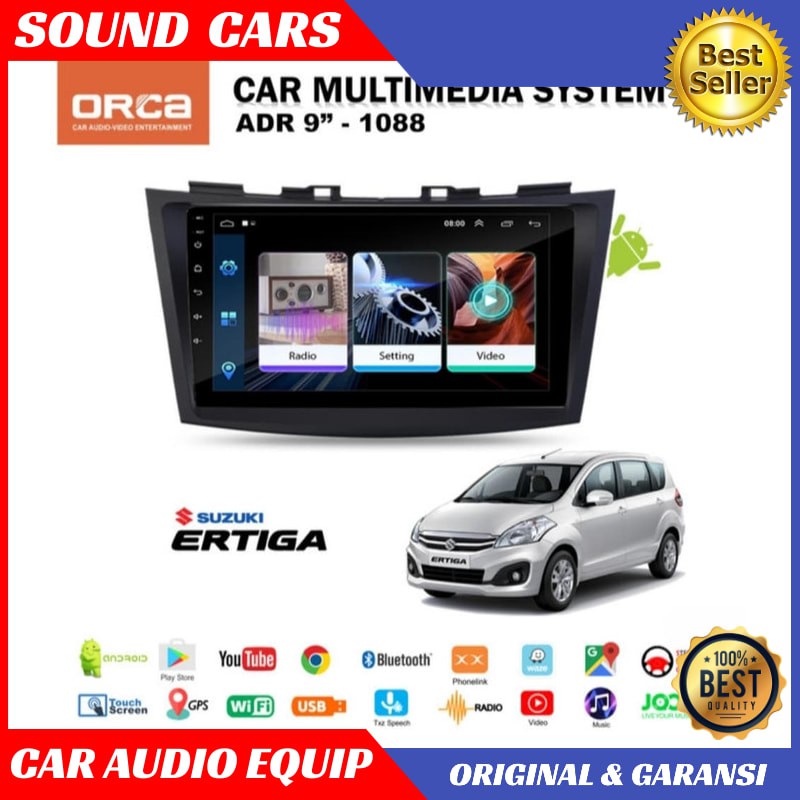 ANDROID ORCA 9" Android Ertiga 2012 - 2017 Android ORCA ADR 1088 Best Quality Garansi Original