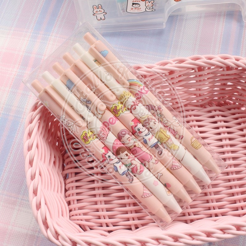 

set gel pen isi 6 mix gambar milky peko