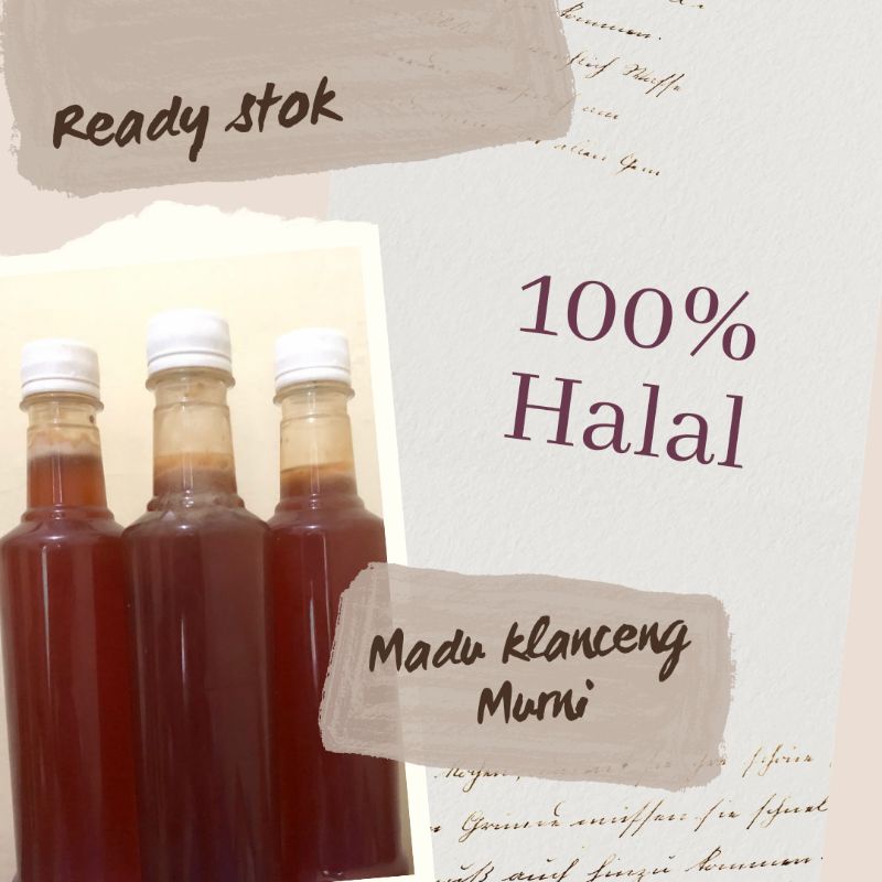 

Madu Klanceng Murni 100%Halal