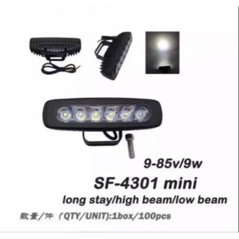 Lampu Tembak Sorot LED BAR CREE CWL 6 Mata Mini