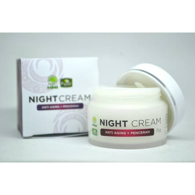 Krim pencerah pemutih obat jerawat night cream HNI-HPAI