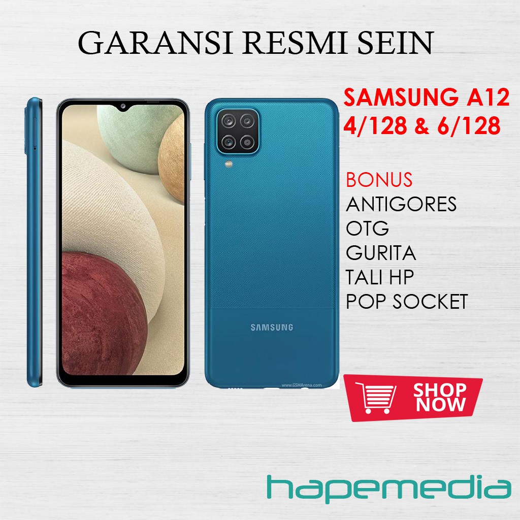Samsung A12 Ram 4gb+128GB / 6gb+128gb 4 Kamera 48MP Garansi Resmi SEIN ORIGINAL