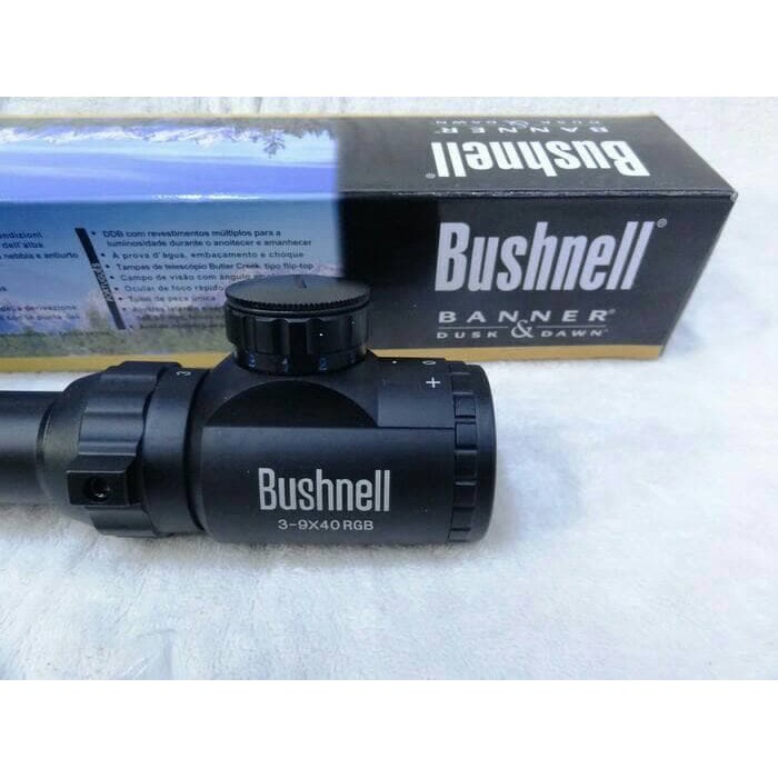 Bisa COD Teropong / Teleskop BUSHNELL 3-9x40 RGB Merah, Biru, Hijau