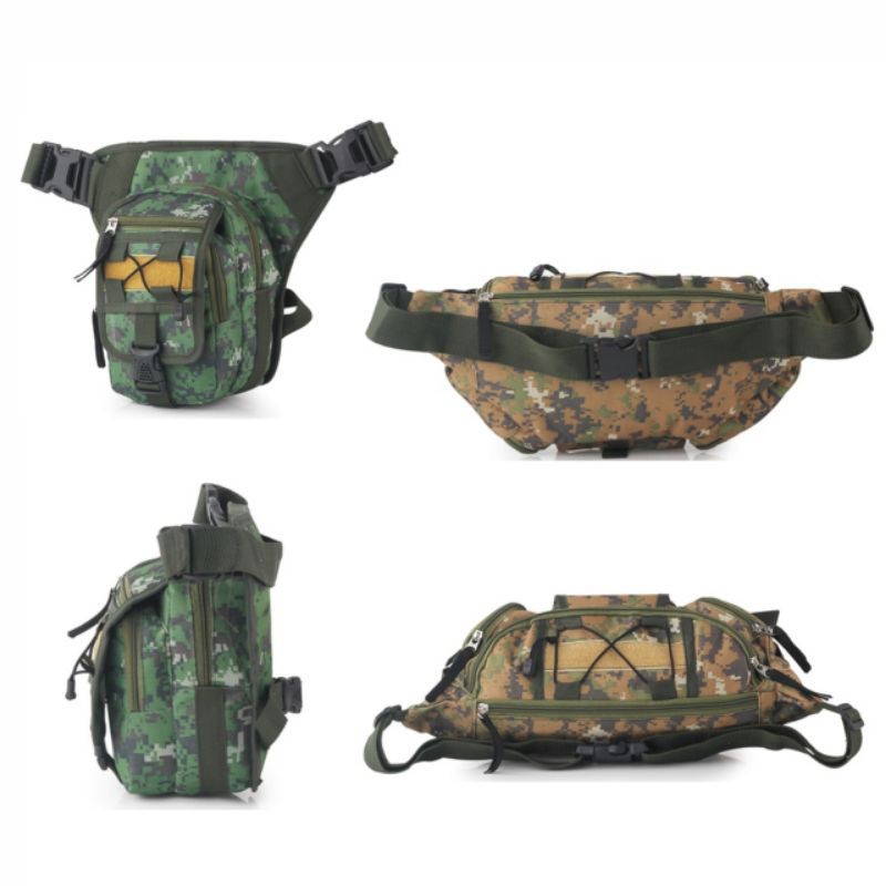 ARG Tas Selempang Pria Sling Bag Army Tactical Waist Bag Dada Cowok Loreng Hp Kecil Paha Pinggang