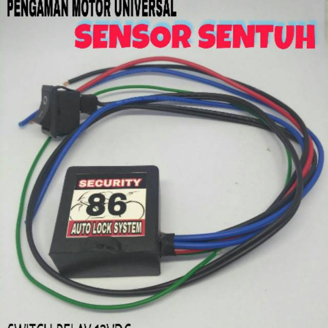 Pengaman Motor Sensor Sentuh Anti Maling timer alarm klakson  Kunci Rahasia-1