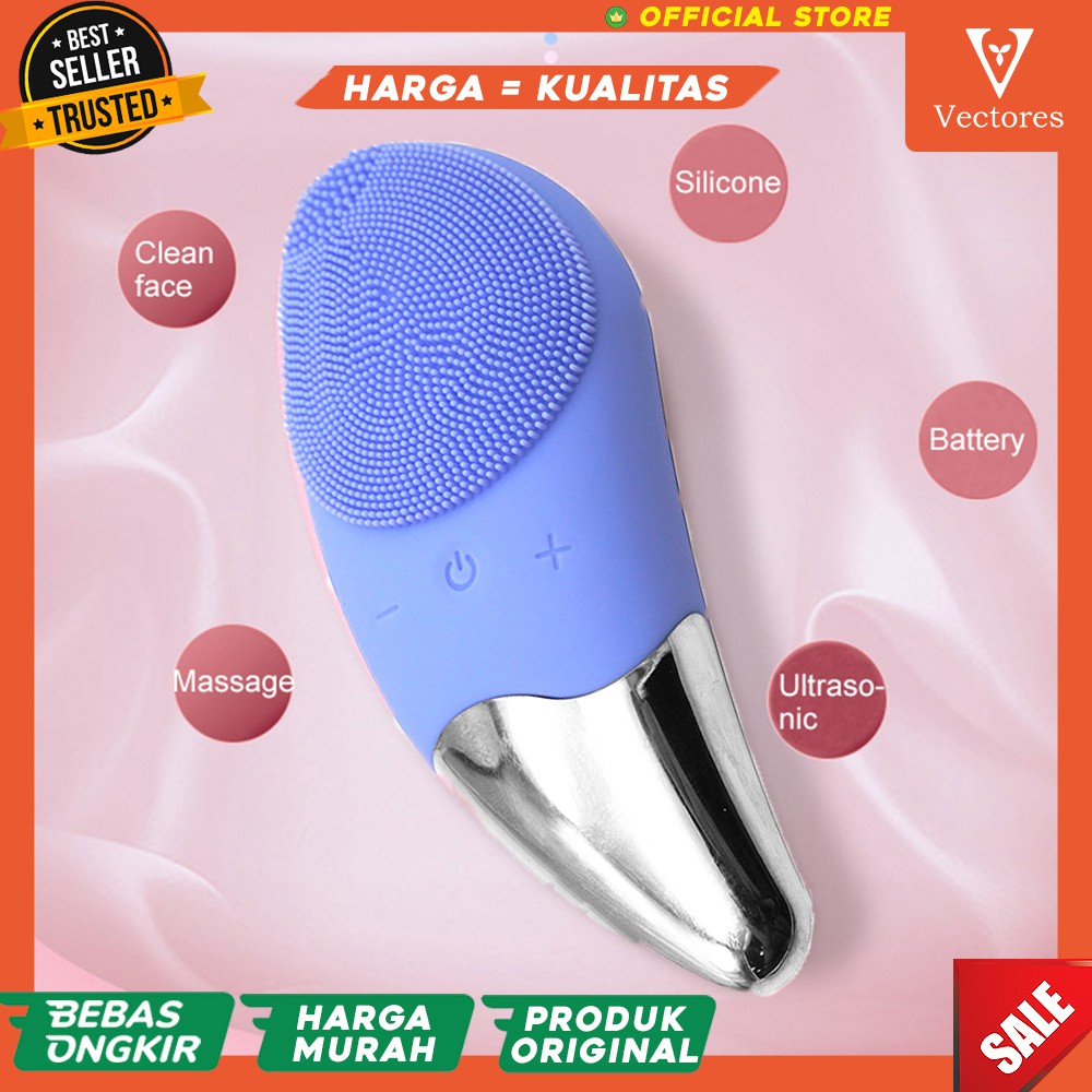 Original Alat Pembersih Wajah Facial Brush Sikat Cleaner Elektrik