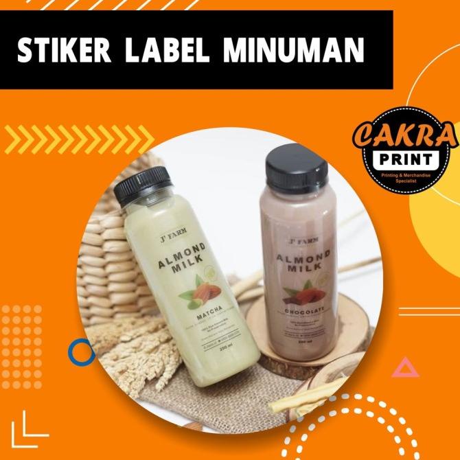 

NEW Stiker Label Botol Kemasan Minuman Custom Design (isi 100) Chromo