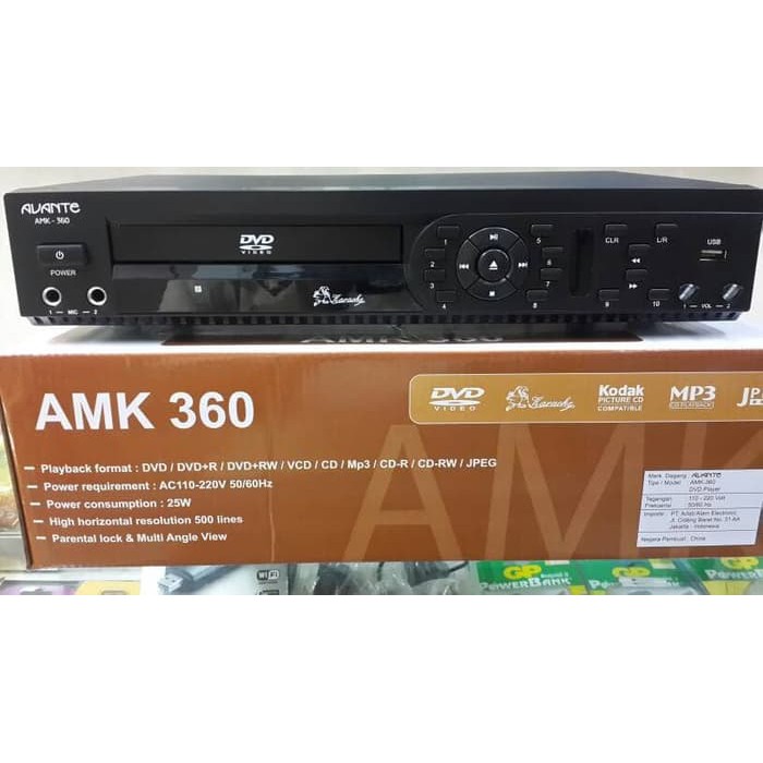 Promo Dvd Player Avante AMK 360 Dvd karaoke Dvd karoke ribuan lagu Berkualitas