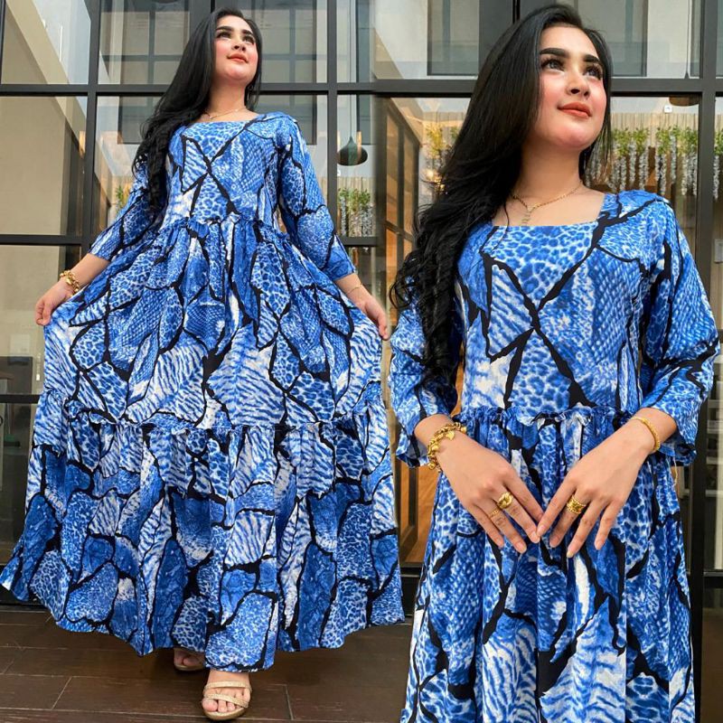 gamis canda kerut belakang