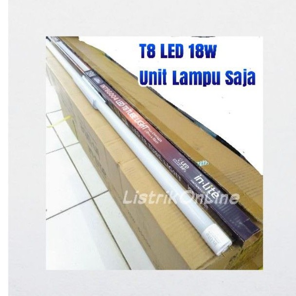 Lampu TL T8 LED Tube 18w inLite Putih 7000K INT8G008 Lampu saja