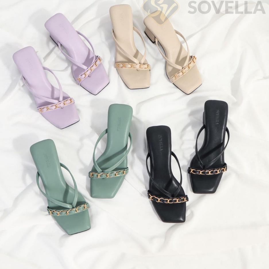 Terlaris.. SOVELLA Lily Heels Wanita Hak Tahu Simple Polos