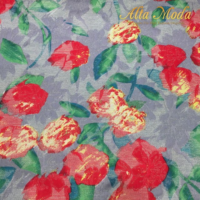 

Alta Moda Kain Jacquard Motif Bunga Merah Abu Abu Biru (1M)