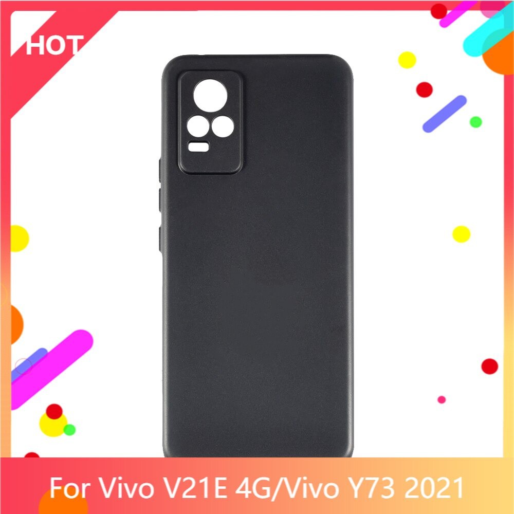 Case Vivo V21 4G Softcase Vivo V21E Slimmatte Black Matte TPU Case Original