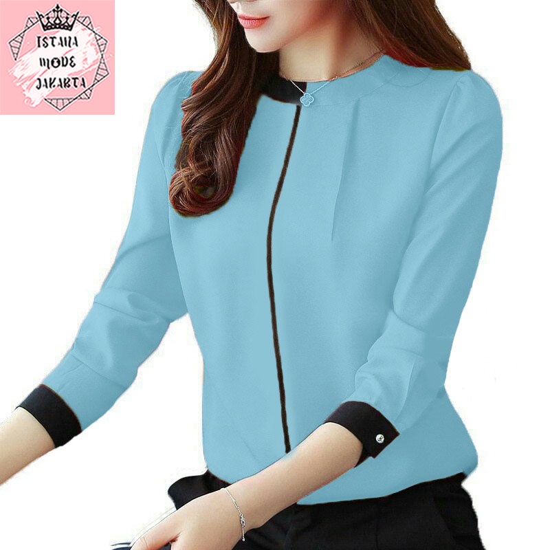 ISTANA MODE JAKARTA Verra baju atasan wanita terbaru blouse korean style blouse wanita lengan panjang-6