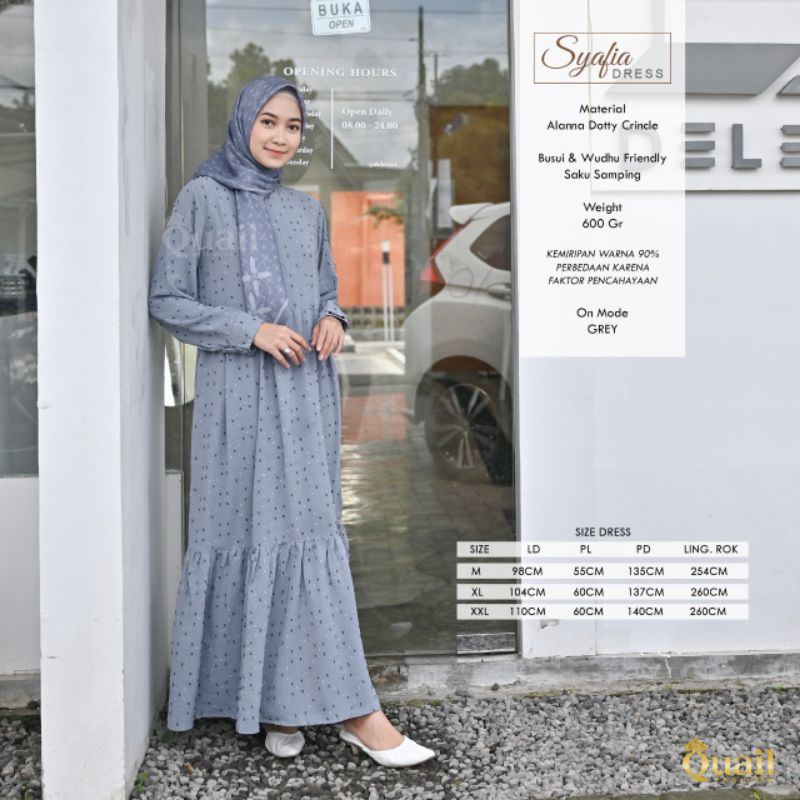 Syafia Dress By Original Quail Hijab