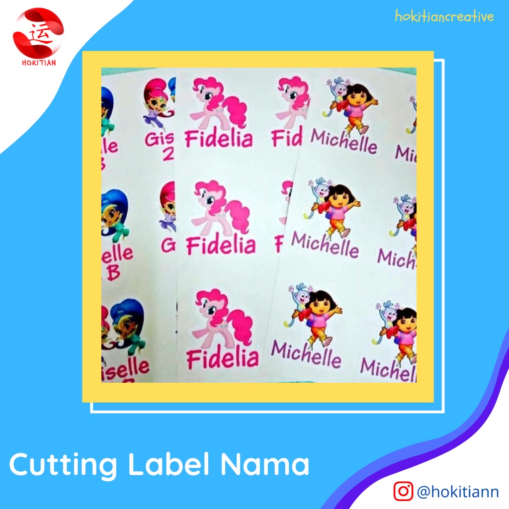 

Cutting Label Nama Stiker Nama Waterproof Stiker Cutting Label Nama Sticker Waterproof