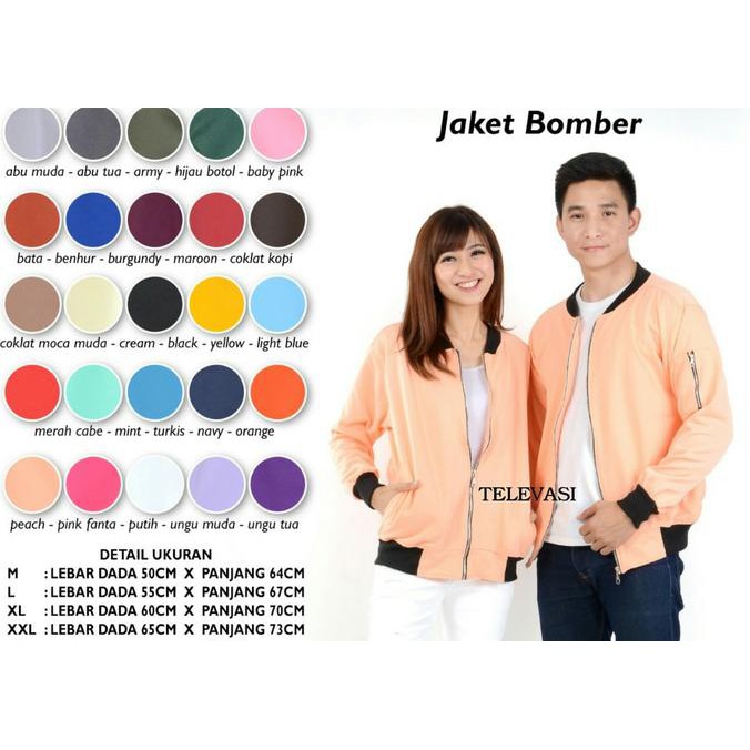 Diskon Jaket Bomber Unisex Army Size M-Xxl - Army, M Terbaru