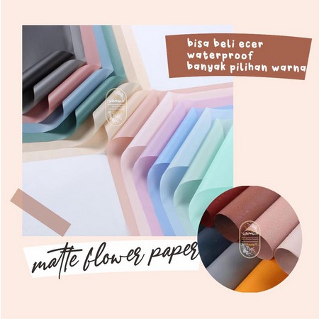 

20 LEMBAR FLOWER WRAPPING MATTE PAPER TRANSPARENT CELLOPHANE KERTAS BUNGKUS BUNGA HAND BOUQUET KOREAN