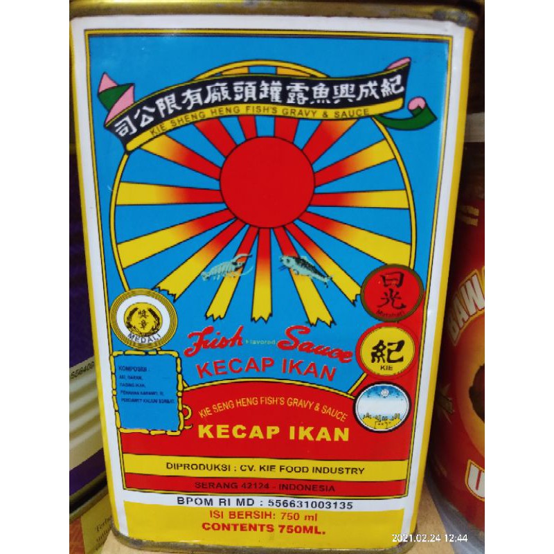 

Kecap ikan matahari Kaleng 750ml